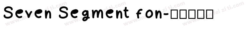Seven Segment fon字体转换